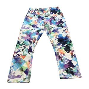 RBX Legging Womens Small Multicolor Tie-Dye Polyester Stretch High-Waist Pull-On